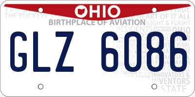 OH license plate GLZ6086