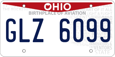 OH license plate GLZ6099