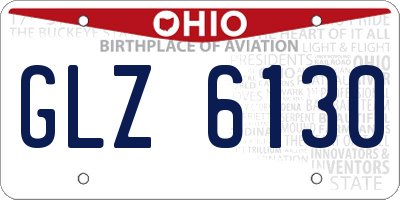 OH license plate GLZ6130