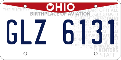 OH license plate GLZ6131