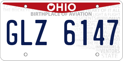 OH license plate GLZ6147