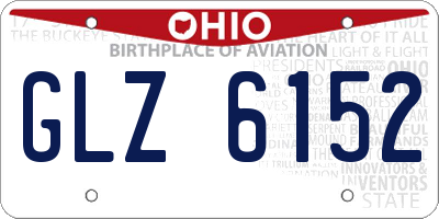 OH license plate GLZ6152