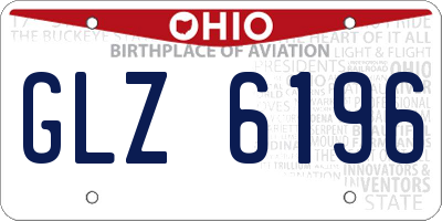 OH license plate GLZ6196