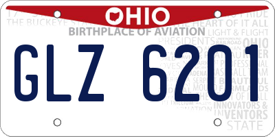 OH license plate GLZ6201