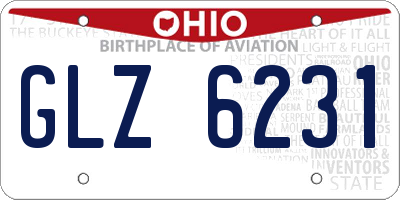 OH license plate GLZ6231