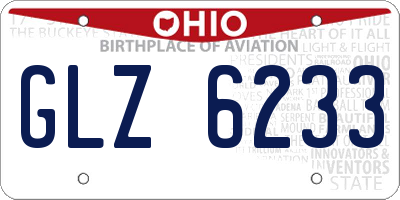OH license plate GLZ6233