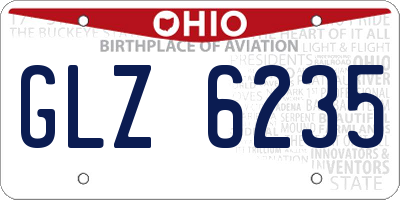 OH license plate GLZ6235
