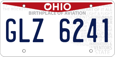 OH license plate GLZ6241