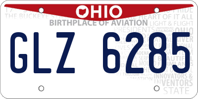 OH license plate GLZ6285