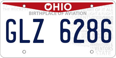 OH license plate GLZ6286