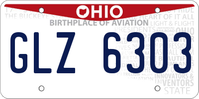OH license plate GLZ6303