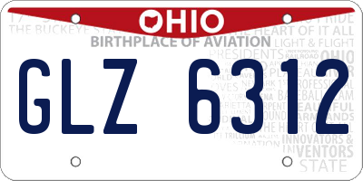 OH license plate GLZ6312