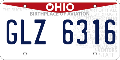 OH license plate GLZ6316