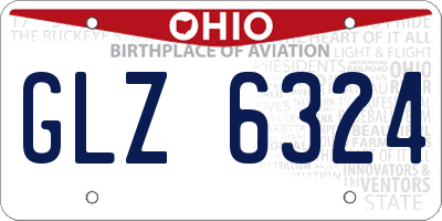 OH license plate GLZ6324