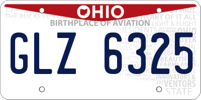 OH license plate GLZ6325