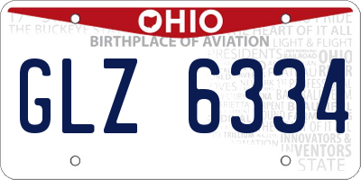 OH license plate GLZ6334