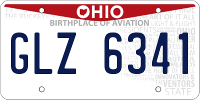 OH license plate GLZ6341