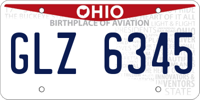 OH license plate GLZ6345