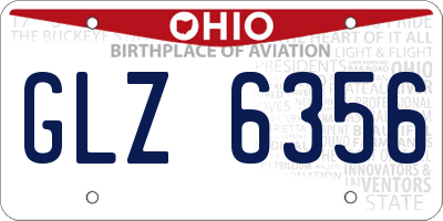 OH license plate GLZ6356