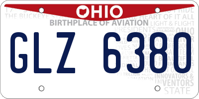 OH license plate GLZ6380