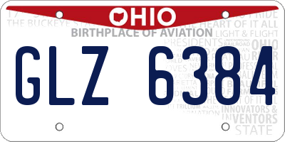 OH license plate GLZ6384