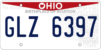 OH license plate GLZ6397