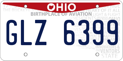 OH license plate GLZ6399