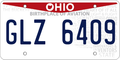 OH license plate GLZ6409