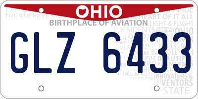 OH license plate GLZ6433