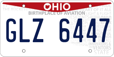 OH license plate GLZ6447