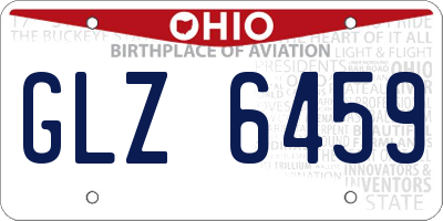OH license plate GLZ6459