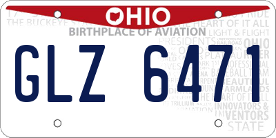 OH license plate GLZ6471