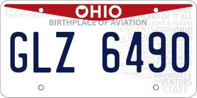 OH license plate GLZ6490