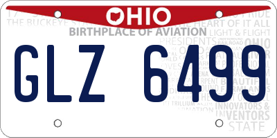 OH license plate GLZ6499