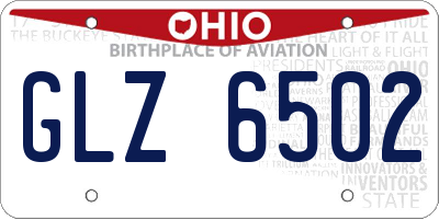OH license plate GLZ6502