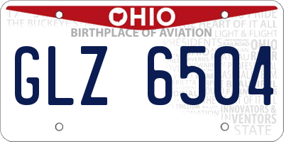 OH license plate GLZ6504