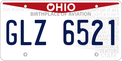 OH license plate GLZ6521