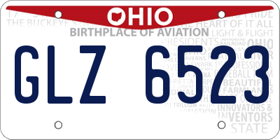 OH license plate GLZ6523