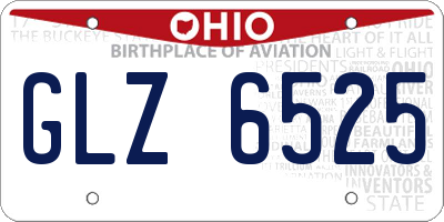 OH license plate GLZ6525