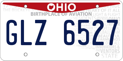 OH license plate GLZ6527
