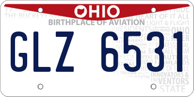 OH license plate GLZ6531