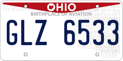 OH license plate GLZ6533