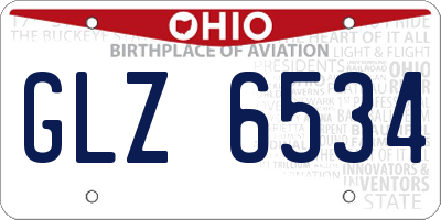 OH license plate GLZ6534