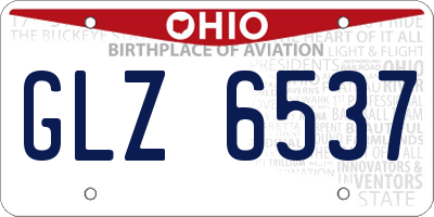 OH license plate GLZ6537