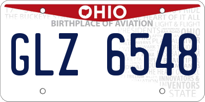 OH license plate GLZ6548