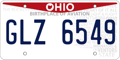 OH license plate GLZ6549
