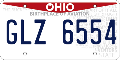 OH license plate GLZ6554
