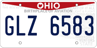 OH license plate GLZ6583