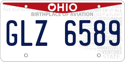OH license plate GLZ6589