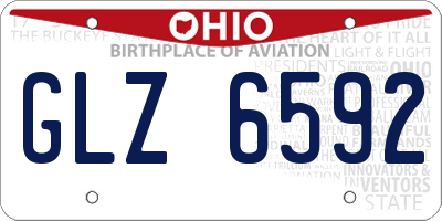 OH license plate GLZ6592